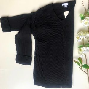 Charter Club V-Neck Core Pullover Black L